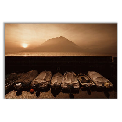 Boats at sunset, Varenna